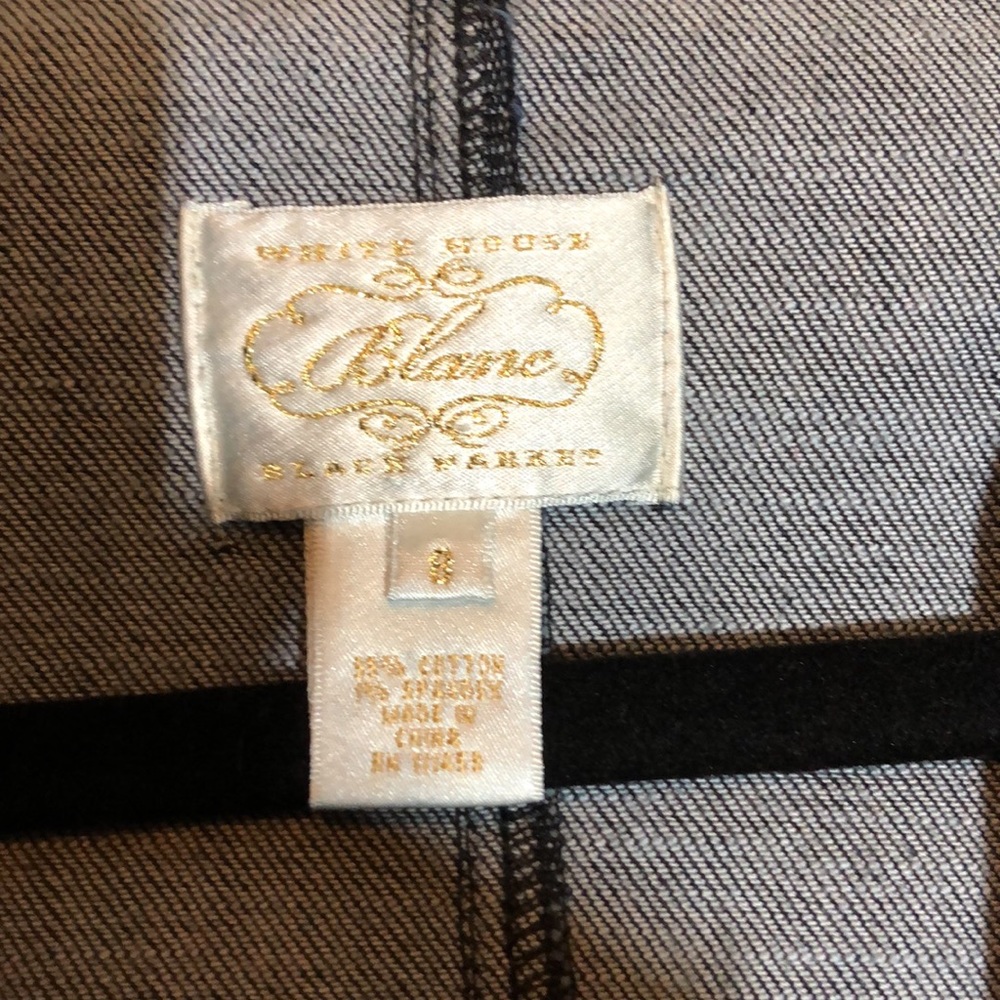 Whbm Structured Denim Jacket Single Button Sz 8 - image 2